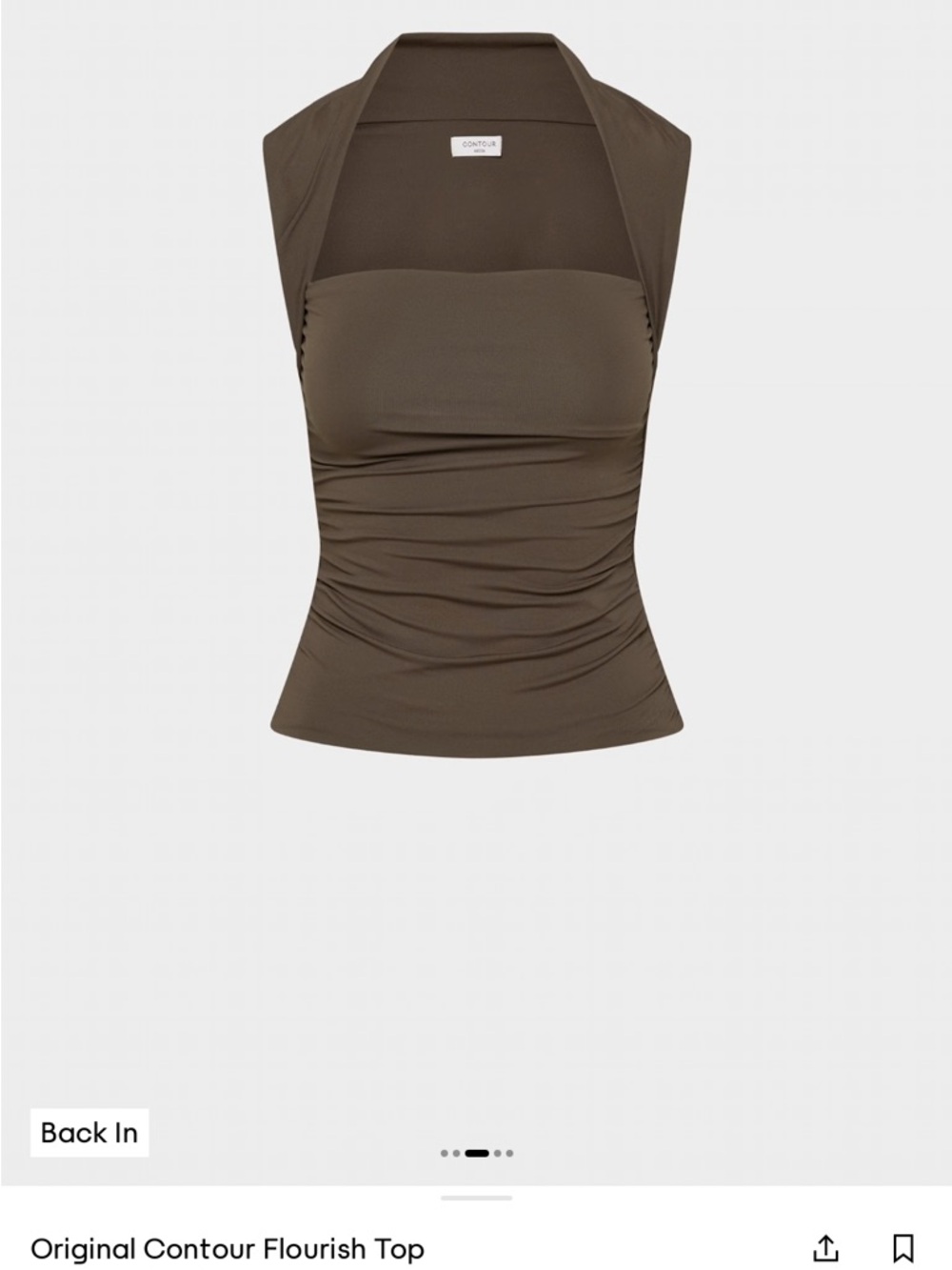 Aritzia Contour Halter Flourish Top